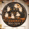 Personalized Wood Sign - Halloween Birthday Gift For Mom, Grandma - Haunted House Full Of Love