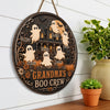 Personalized Wood Sign - Halloween Birthday Gift For Mom, Grandma - Haunted House Full Of Love
