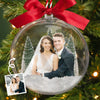 Personalized Photo 3D Acrylic Ball Ornament – Christmas, Wedding Gift For Couple, Newlyweds – Wedding Dreams In A Snow Globe
