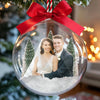 Personalized Photo 3D Acrylic Ball Ornament – Christmas, Wedding Gift For Couple, Newlyweds – Wedding Dreams In A Snow Globe