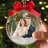 Personalized Photo 3D Acrylic Ball Ornament – Christmas, Wedding Gift For Couple, Newlyweds – Wedding Dreams In A Snow Globe