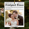 Personalized Photo Acrylic Ornament – Christmas, Wedding Gift For Couple, Newlyweds – True Love Makes Headlines