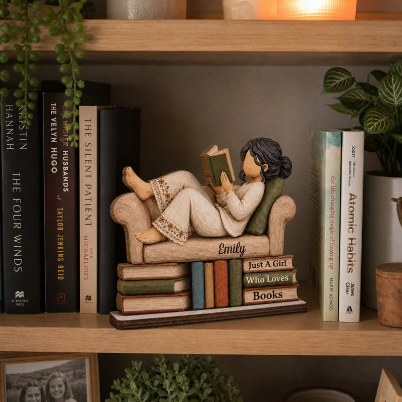 Personalized 2-Layered Wooden Plaque – Gifts For Book Lovers – Born To Read
