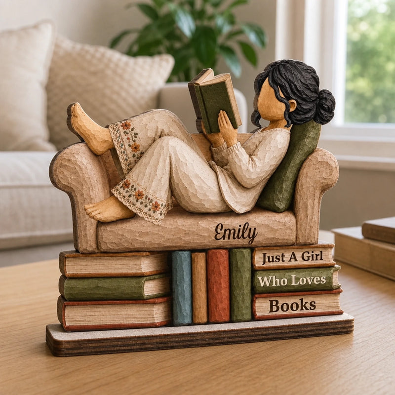 Personalized 2-Layered Wooden Plaque – Gifts For Book Lovers – Born To Read