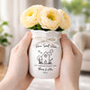 Personalized Flower Vase With Ribbon – Christmas, Housewarming Gift for New Homeowners, Couple – Love Makes A House