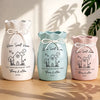 Personalized Flower Vase With Ribbon – Christmas, Housewarming Gift for New Homeowners, Couple – Love Makes A House