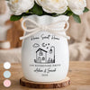 Personalized Flower Vase With Ribbon – Christmas, Housewarming Gift for New Homeowners, Couple – Love Makes A House