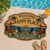 Personalized Shaped Doormat - Poolside, Summer Gift For Couple, Family - Welcome to Our Paradise