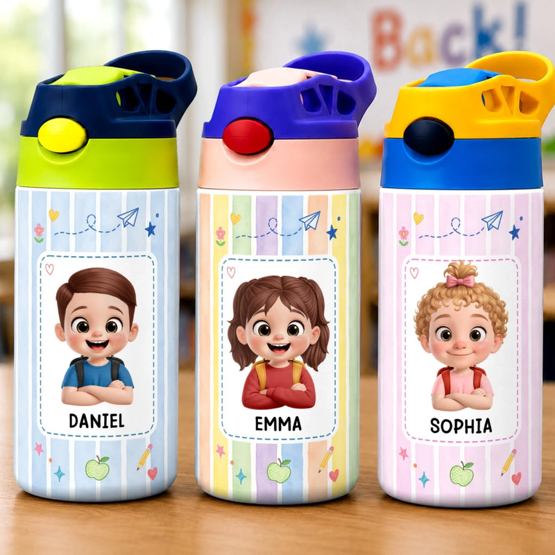 Personalized Kids Insulated Water Bottle – Back To School Gift For Kid – Let's Make Today Amazing