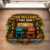 Personalized Shaped Doormat - Poolside, Summer Gift For Couple, Family - Cheers to Paradise