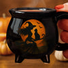 Personalized Cauldron Coffee Mug - Halloween Witchy Gift For Sister, Bestie, Best Friend - Purrfectly Wicked