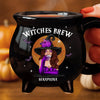 Personalized Cauldron Coffee Mug - Halloween Witchy Gift For Sister, Bestie, Best Friend - She Drinks Like A Queen