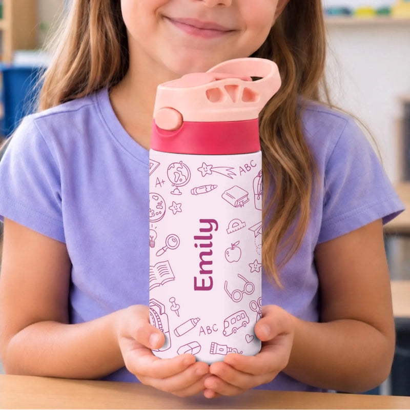 Personalized Kids Insulated Water Bottle – Back To School Gift For Kid – Little Explorer