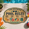 Personalized Shaped Doormat - Poolside, Summer Gift For Family - Love Floats Here