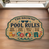 Personalized Shaped Doormat - Poolside, Summer Gift For Family - Love Floats Here