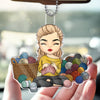 Personalized Acrylic Car Ornament – Gift For Crochet Lover – Yarn Is My Therapy