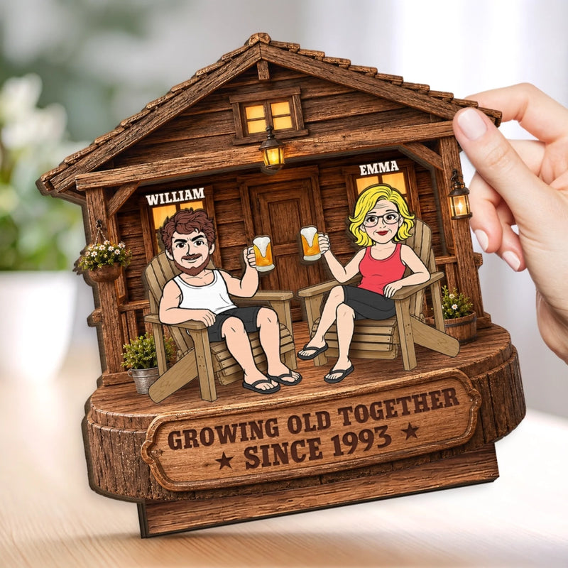 Personalized 2-Layered Wooden Plaque - Anniversary Gift For Couple - Chasing Sunshine