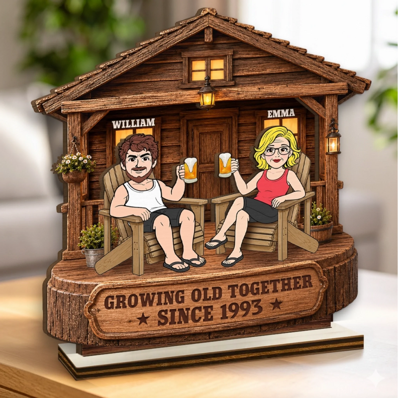 Personalized 2-Layered Wooden Plaque - Anniversary Gift For Couple - Chasing Sunshine