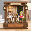 Personalized 2-Layered Wooden Plaque - Anniversary Gift For Couple - New Keys, New Memories