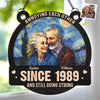 Personalized Photo Window Hanging Suncatcher Ornament – Anniversary Gift For Couple – Every Minute With You Is Priceless