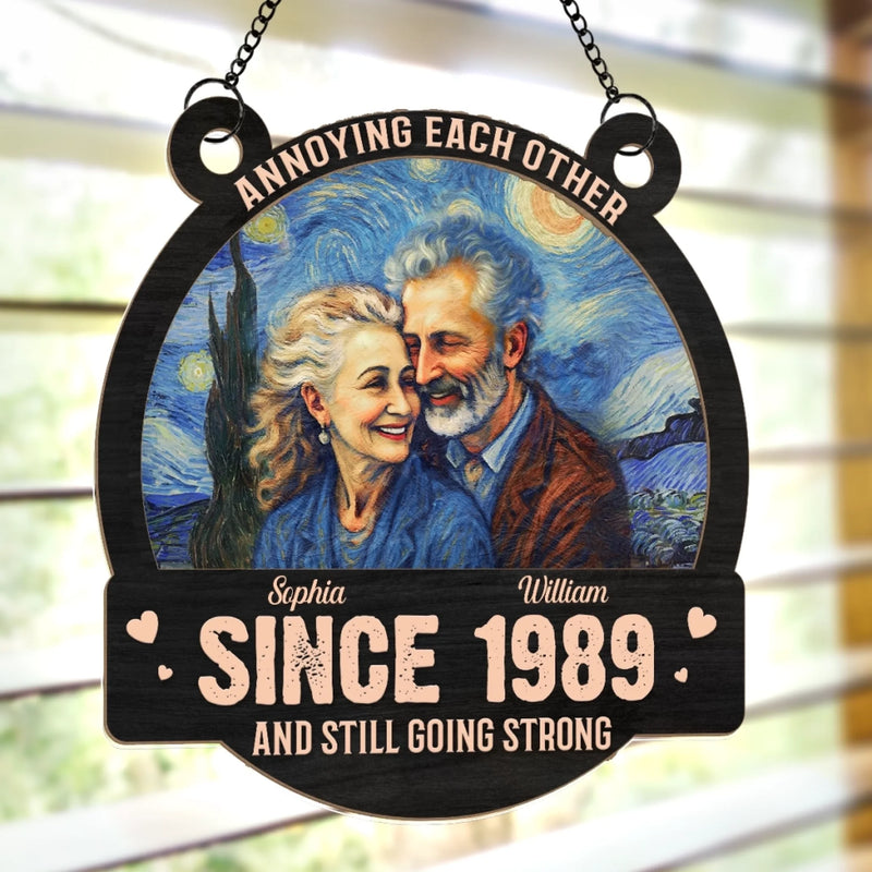 Personalized Photo Window Hanging Suncatcher Ornament – Anniversary Gift For Couple – Every Minute With You Is Priceless