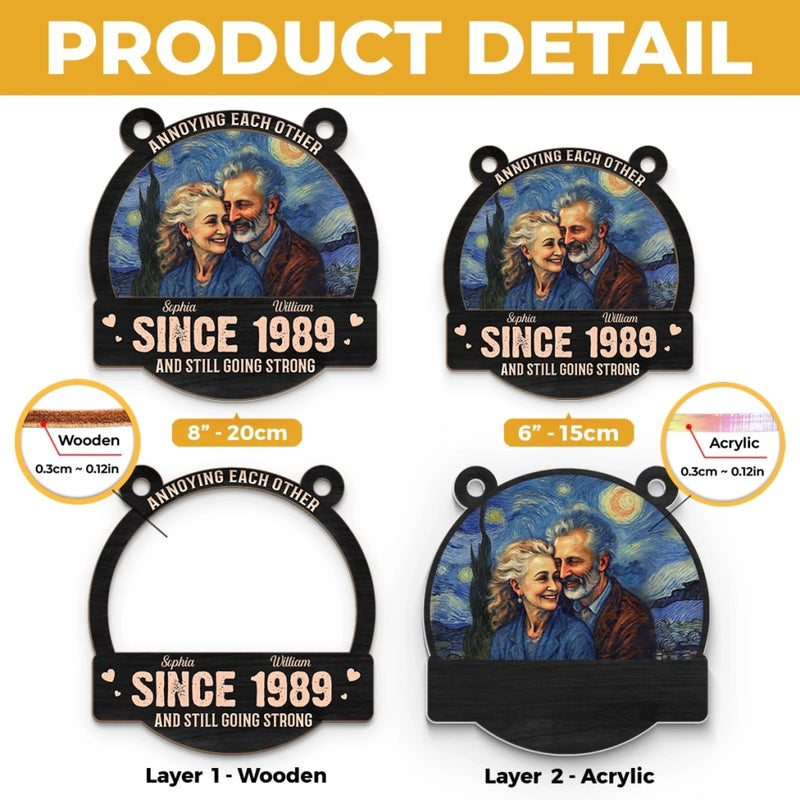 Personalized Photo Window Hanging Suncatcher Ornament – Anniversary Gift For Couple – Every Minute With You Is Priceless