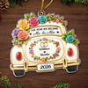 Personalized Acrylic Ornament – Christmas, Wedding Gift For Couple, Newlyweds – Happily Ever After