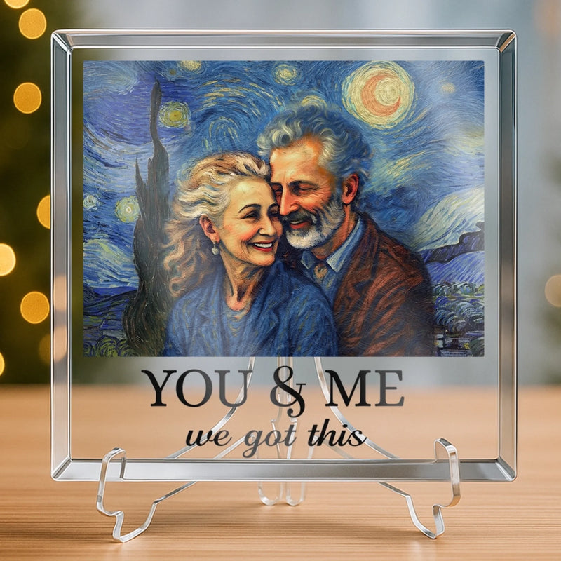 Personalized Photo Acrylic Plaque – Anniversary Gift For Couple – You & Me, Written In The Stars