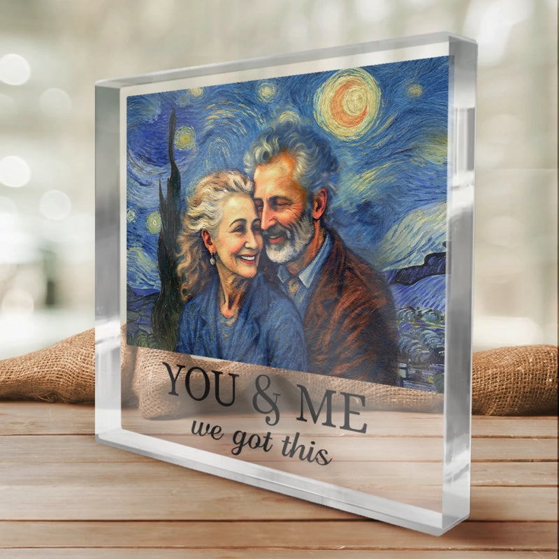 Personalized Photo Acrylic Plaque – Anniversary Gift For Couple – You & Me, Written In The Stars