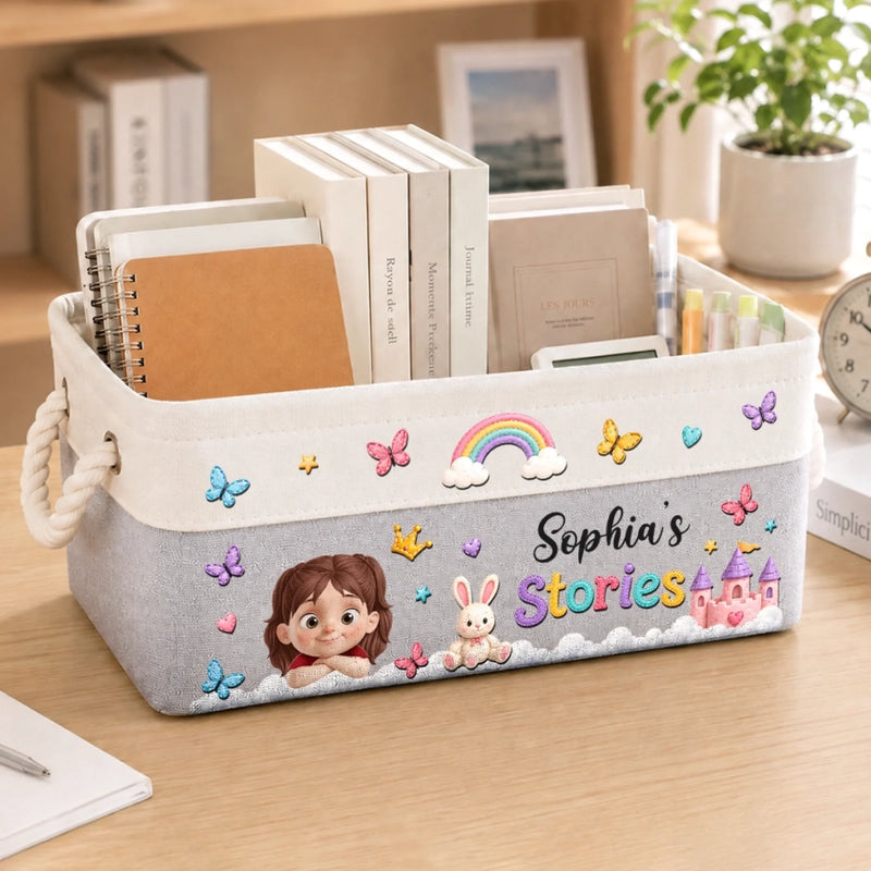 Personalized Storage Basket – Back To School Gifts For Kids – Tiny Hands Big Fun