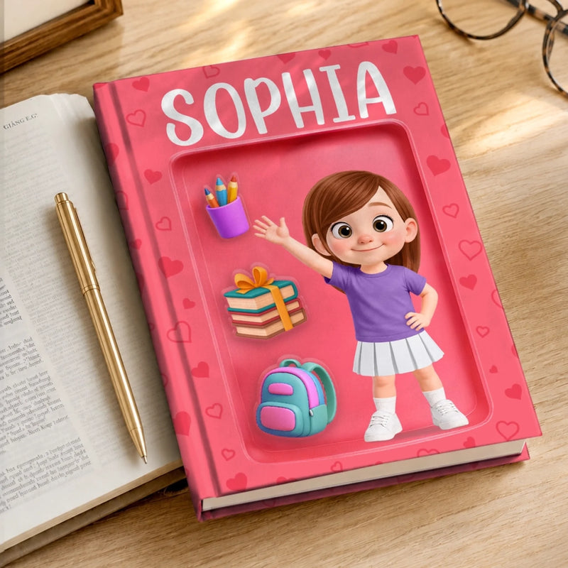 Personalized Hardcover Journal – Back To School Gifts For Kids – Play Hard Study Harder