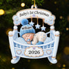 Personalized Acrylic Ornament – Christmas, Baby Shower Gift For New Parents, Baby – The Sweetest Miracle