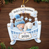 Personalized Acrylic Ornament – Christmas, Baby Shower Gift For New Parents, Baby – The Sweetest Miracle