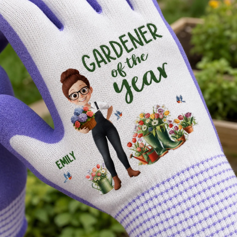Personalized Coated Grip Gardening Gloves – Gifts For Gardeners – Gardener Of The Year