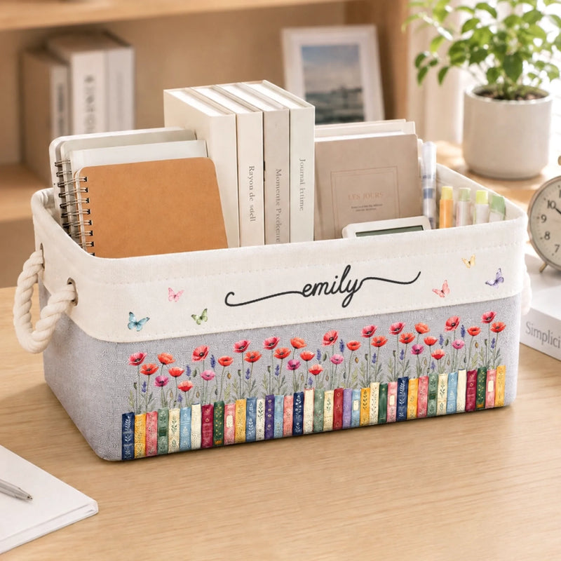 Personalized Storage Basket – Gifts For Book Lovers – Bloom In Your Own Way