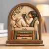 Personalized 2-Layered Wooden Plaque - Gift For Book Lovers - Just Love Books