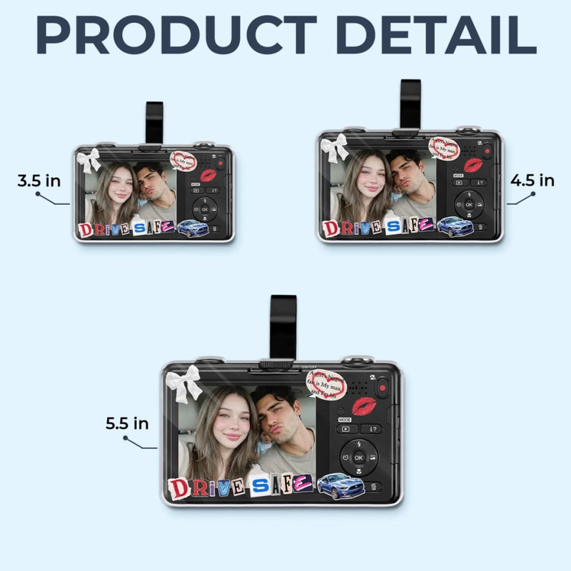 Personalized Photo Acrylic Car Visor Clip – Anniversary Gift For Girlfriend, Wife, Couple – Love Leads The Way