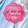 Personalized Acrylic Badge Reel - Gift For Nurse - Making Healthy Happen