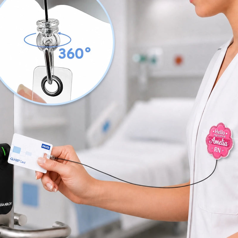 Personalized Acrylic Badge Reel - Gift For Nurse - Making Healthy Happen
