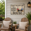 Personalized Home Decor Metal Sign - Anniversary, Gift For Grandma, Grandpa, Family - Grandparent's Happy Place