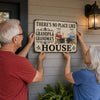 Personalized Home Decor Metal Sign - Anniversary, Gift For Grandma, Grandpa, Family - Grandparent's Happy Place