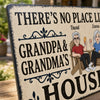 Personalized Home Decor Metal Sign - Anniversary, Gift For Grandma, Grandpa, Family - Grandparent's Happy Place