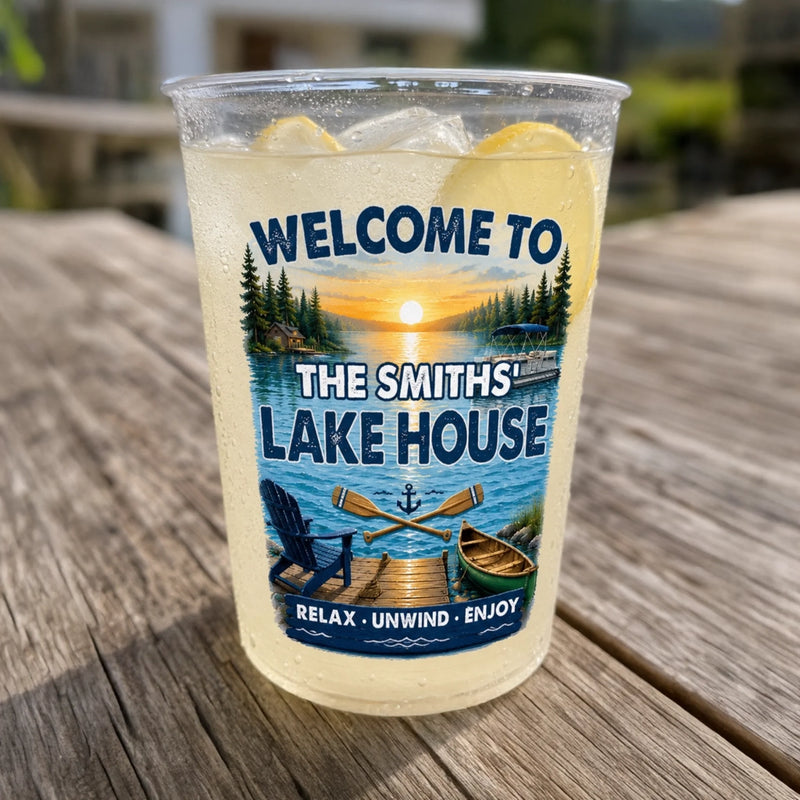 Personalized Party Cups - Summer Lake House Gift for Family - Lake Days Forever