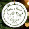 Personalized Ceramic Ornament – Christmas, Wedding Gift For Couple, Newlyweds – He Asked, She Said Yes