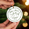 Personalized Ceramic Ornament – Christmas, Wedding Gift For Couple, Newlyweds – He Asked, She Said Yes