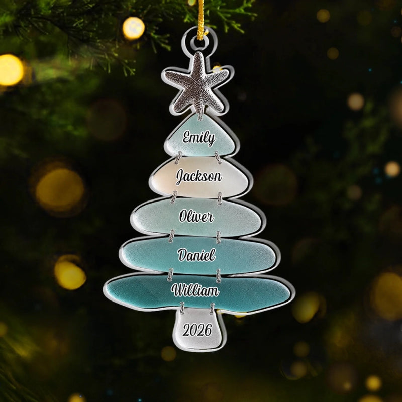 Personalized Acrylic Ornament – Christmas Gift For Family – Our Sea Story