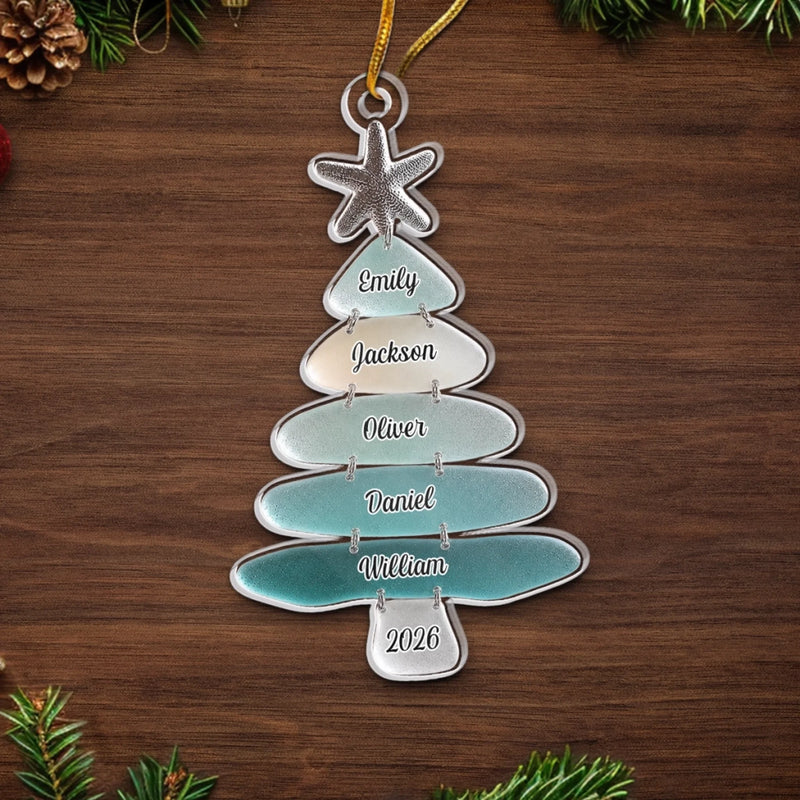 Personalized Acrylic Ornament – Christmas Gift For Family – Our Sea Story