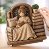 Personalized 2-Layered Wooden Plaque - Gift For Book Lovers - Unlock One More Chapter