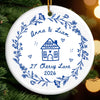Personalized Ceramic Ornament – Housewarming Christmas Gift For New Homeowners, Couple – Love Calls Home