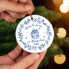 Personalized Ceramic Ornament – Housewarming Christmas Gift For New Homeowners, Couple – Love Calls Home